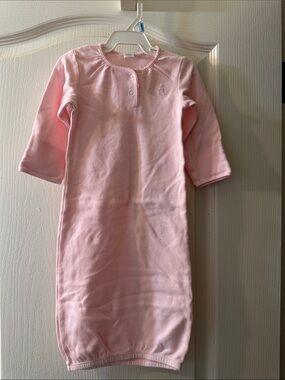 GAP Light Pink Baby Sleep Gown with Long Sleeves